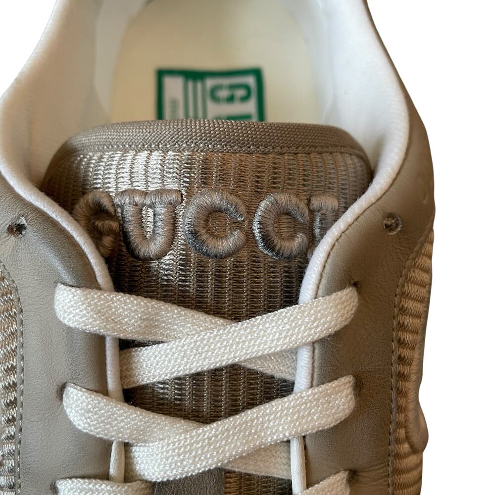 Gucci Men's Mac80 GG Low Top Sneaker Taupe & Off White 778301 Size 11.5 US 12 - Picture 10 of 16